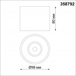 358792 OVER NT21 356 черный Светильник накладной светодиодный IP20 LED 15W 4000K 1600Лм 110-265V BIN