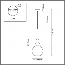 4862/1 PENDANT ODL21 373 розовый/золото Подвес E27 1*60W BELLA