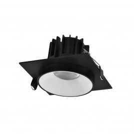 ST758.438.10 Св-к встр. Черный, Белый LED 1*10W 3000K 700Lm Ra>90 36° IP44 D79xH61 85-265V