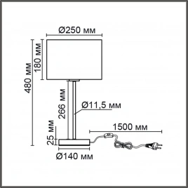 8250/1T MODERNI LN25 000  никель/бежевый, металл/текстиль Настольная лампа Е27 60W 220V NIKKI