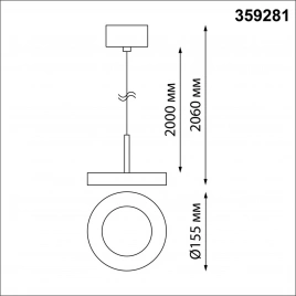 359281 OVER NT23 326 черный Светильник накладной светодиодный IP20 LED 18W 85-265V 1350Лм 3000К MIRR