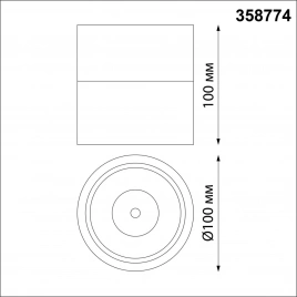 358774 OVER NT21 364 белый Светильник накладной светодиодный IP20 LED 15W 4000K 1300Лм 100-265V GROD