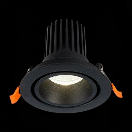 ST705.448.10 Св-к встр. Черный LED 1*10W 4000K 750Lm Ra>90 38° IP20 D102xH85 170-240V
