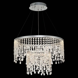 SL6201.103.55 Люстра подвесная ST-Luce Серебристый/Прозрачный LED 1*55W 3000K/4000K/6000K