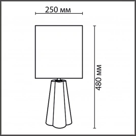 8124/1T COMFI LN25 376 черный, керамика/текстиль Настольная лампа E27 1*60W 220V HINAMI