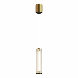 utsenka-SL6224.303.01 Светильник подвесной ST-Luce Латунь/Прозрачный LED 1*8W 4000K