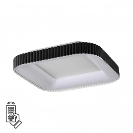 7768/56L AVRA LED SN 039 Светильник металл/белый/черный LED 56Вт+14Вт 3000-6000K 500х500 IP43 пульт 