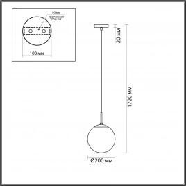 6510/1B SUSPENTIONI LN23 329 чёрный Подвес E27 1*60W 220V SUMMER