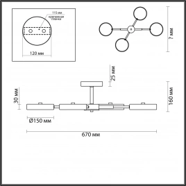 5659/72CL LEDIO LN23 281 белый, хром Люстра потолочная LED 72W 3000-6000K 3902Лм 220V MIKA