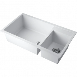 Мойка Tedori 86-2-LB-WH Tetogranit/белый
