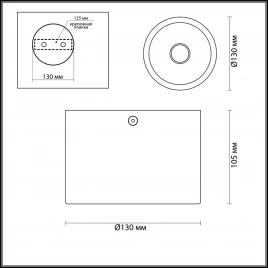 6668/1CL HIGHTECH ODL19 357 белый с золотым фольг-м Потолочной накладной светильник LED GU10 1*7W 22
