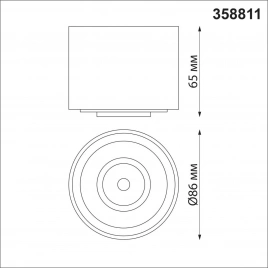 358811 OVER NT21 378 белый Светильник накладной светодиодный IP20 LED 9W 770Лм 4000K 220V GESSO