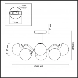 4555/6C MODERNI LN21 000 матовое золото Люстра потолочная E14 6*40W 220V CANDICE