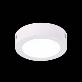 ST112.532.06 Светильник настенно-потолочный Белый LED 1*6W 3000K 330Lm Ra80 120° IP20 D110xH28 90-26