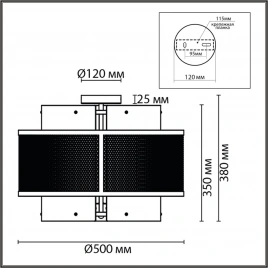 8007/6C MODERNI LN25 251 черный/черный, золотой металл/металл, стекло Люстра потолочная Е14 6*40W 22