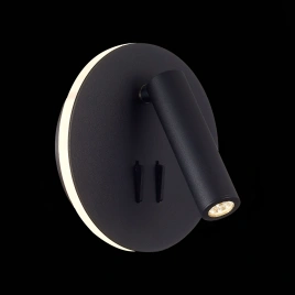 SL1586.413.01 Светильник настенный Черный LED 1*8W 3000K 624Lm Ra>80 24° IP20 L-xW155xH155 170-240V