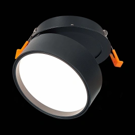 ST651.438.14 Встраиваемый поворотный светильник Черный LED 1*14W 3000K 1 100Lm Ra>90 120° IP20 D105x