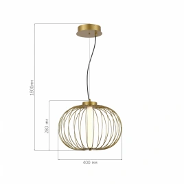 SL6124.203.01 Светильник подвесной ST-Luce Золотистый/Золотистый LED 1*10W 3000K