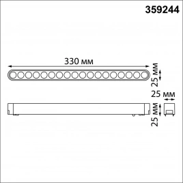 359244 SHINO NT23 179 черный Трековый светильник для низковольтного шинопровода IP20 LED 18W 48V 171