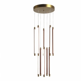 utsenka-SL6225.303.10 Светильник подвесной ST-Luce Латунь/Терракотовый, Белый LED 10*6,5W 3000K