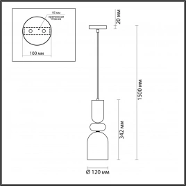 5235/1 MODERNI LN23 99 хром Подвес E27 1*60W 220V GILLIAN