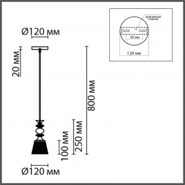 8047/1A SUSPENTIONI LN25 308 хром/зеленый металл/стекло Подвесной светильник E27 1*60W 220V MANOLA