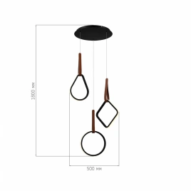 SL6131.403.36 Светильник подвесной ST-Luce Черный/Черный, Терракотовый LED 1*36W 4000K