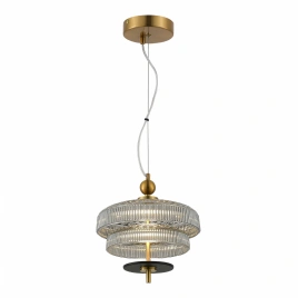 SL6122.303.01 Светильник подвесной ST-Luce Латунь/Латунь, Дымчатый LED 1*8W 3000K