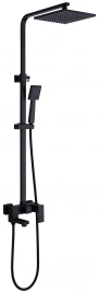 Душевая стойка ABBER Daheim AF8216BL с изливом, черный матовый