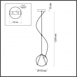 5288/1 SUSPENTIONI LN23 328 латунь Подвес G9 1*40W 220V WANDA