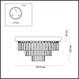 5257/4C CLASSI LN23 84 латунь Люстра потолочная E14 4*40W 220V ZAHA