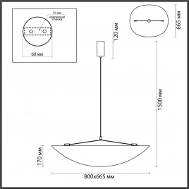 7067/36L L-VISION ODL25 239 Подвесной светильник металл/нетканный шелк/черн IP20 LED 30W 3000/3500/4