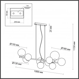 6508/10 MODERNI LN23 105 чёрный, белый, бронза Люстра E14 10*40W 220V MELONA