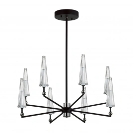 5429/39L MODERN ODL_EX24 137 черный матов./прозрачный/металл/стекло/акрил Люстра LED 39W 3000K 1330Л