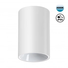 359417 OVER NT24 376 белый Светильник накладной влагозащищённый IP54 LED 10W 170-265V 4000К 830Лм RE