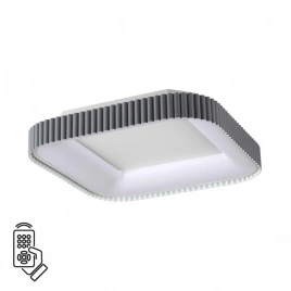 7769/56L AVRA LED SN 039 Светильник металл/белый/серый LED 56Вт+14Вт 3000-6000K 500х500 IP43 пульт Д