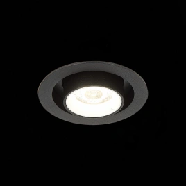 ST702.438.12 Св-к встр. Черный LED 1*12W 3000K 900Lm Ra80 24° IP20 D90xH92 180-240V