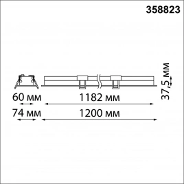 358823 SPOT NT22 486 черный Встраиваемый светодиодный светильник IP20 LED 4000K 48W 220V ITER