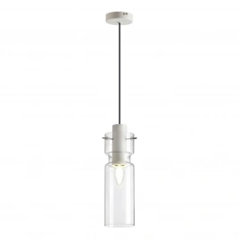 5057/1B PENDANT ODL24 459 белый/прозрачный/металл/стекло Подвес E27 1*40W SCROW