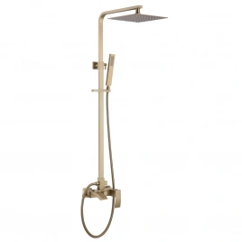 Душевая стойка ABBER Wasserfall AF8616G с изливом, золото матовое