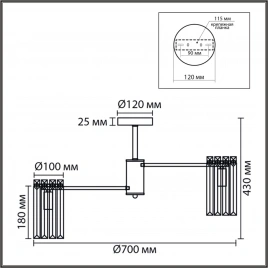 8348/8C CLASSI хром/прозрачный, металл/хрусталь Люстра подвесная E14 8*40W 220V FAVLA