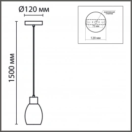 6562/1A MODERNI LN25 140 черный, золотой/прозрачный/металл/стекло Подвес E27 1*40W 220V ICE