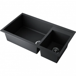 Мойка Tedori 86-2-LB-BL Tetogranit/черный