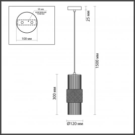 5019/1 MODERN ODL23 481 бронзовый/янтарный металл/стекло Подвес E14 1*40W PIMPA