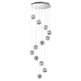 5084/60L L-VISION ODL25 553 хром/прозрачный/металл/акрил Люстра каскадная LED 60W 4000K 3000Лм JEMST
