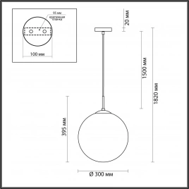 6510/1A SUSPENTIONI LN23 329 чёрный Подвес E27 1*60W 220V SUMMER