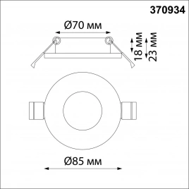 370934 SPOT NT22 532 белый Светильник встраиваемый влагозащищенный IP44 GU10 50W 220V AQUA