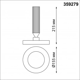 359279 OVER NT23 326 черный Светильник накладной светодиодный IP20 LED 18W 85-265V 1350Лм 3000К MIRR