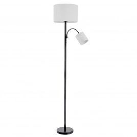 8042/2FY MODERNI LN25 365 черный/белый, металл/текстиль Торшер Е27 1*60W + Е14 1*40W 220V KAYA
