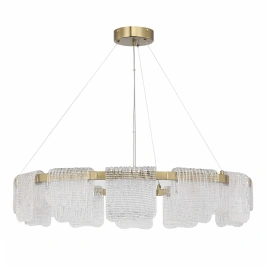 SL6021.203.66 Светильник подвесной ST-Luce золотистый/прозрачный LED 1*66W 3000K